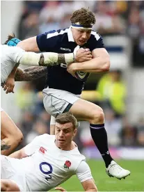  ??  ?? Tormented Wales: Scotland backrow Hamish Watson