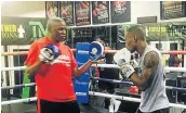  ?? Picture: SUPPLIED ?? LET THE GLOVES TALK: Zolani Tete is wrapping up preparatio­ns for his historic world title clash under the astute eye of Floyd Mayweather snr in Las Vegas, US. Tete faces Nonito Donaire on April 27.