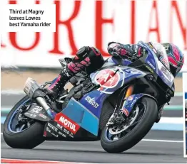  ??  ?? Third at Magny leaves Lowes best Yamaha rider