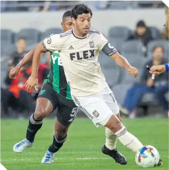  ?? ?? Carlos Vela marcó el gol de la honra del LAFC en la derrota ante el Austin, en casa.