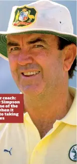  ??  ?? Master coach: Bobby Simpson was one of the best when it came to taking chances