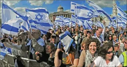  ?? PHOTO: JOHN RIFKIN ?? Enthusiasm for events such as last year’s Closer to Israel rally in Trafalgar Square may decline in the long-term