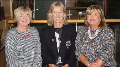  ??  ?? Club Foursomes winners at Dundalk, Mary McDonnell and Mary Dooley with Lady Captain Maeve Ahern.