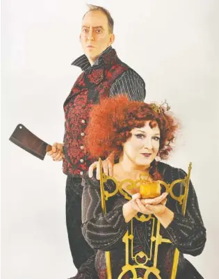  ?? BARRY BROWN I MAGES ?? Jason Ross plays Sweeney Todd and Weslie Webster is Mrs. Lovett the meat pie baker in Cumberland County Playhouse’s production of “Sweeney Todd: The Demon Barber of Fleet Street.”