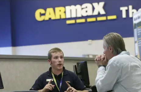  ?? Associated Press ?? In its most recent fiscal year, CarMax had 4% of the nationwide market for used cars under 10 years old.