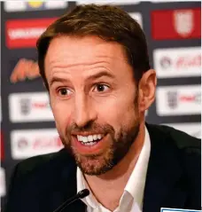  ??  ?? Unveiling his squad: Southgate yesterday