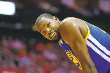  ?? Jon Shapley / houston Chronicle ?? The absence of forward Kevin Durant for possibly the rest of the regular season means the Warriors will have to get tougher — which could pay off for Golden State in the postseason.