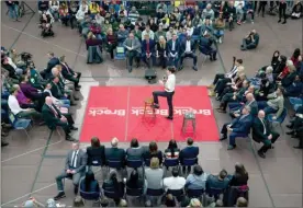  ?? The Canadian Press ?? Prime Minister Justin Trudeau speaks during a townhall meeting at Brock University in St. Catharines, Ont., Tuesday.