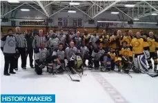  ??  ?? A hockey game in Ottawa honoured contributi­ons by black players.