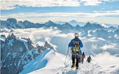  ??  ?? A mountain playground all to yourself: the French Alps are a climber’s dream