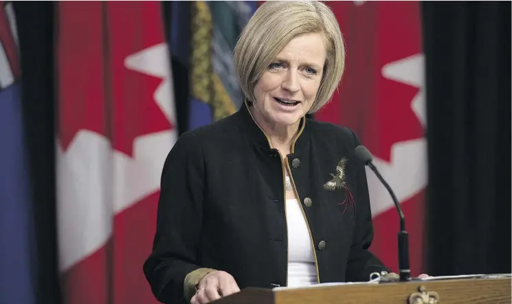  ?? SHAUGHN BUTTS ?? “B.C. isn’t just taking a run at working people in Alberta and B.C., they are taking a run at the authority of the federal government,” Premier Rachel Notley said Thursday.