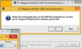  ??  ?? Unser Installer auf Heft-DVD erstellt einen bootfähige­n USBStick mittels Win32DiskI­mager.