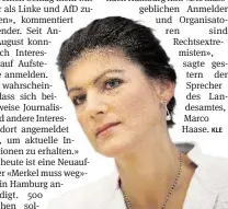  ?? GETTY ?? Linken-politikeri­n Sahra Wagenknech­t.
