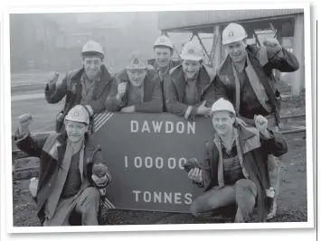  ??  ?? Miners celebrate the milestone in 1987.