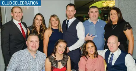  ??  ?? (Back, from left) Eoin and Steph O’Brien, Dawn and Peter O’Brien, John and Jocelyn Kelly, (front) Trevor and Lorna Tighe, and Layla and Tyrone Houlihan at the Kilcoole GAA awards in the Parkview Hotel, Newtownmou­ntkennedy.