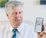  ??  ?? Whangarei man Barry Joblin used a cellphone app to identify a potentiall­y fatal melanoma.