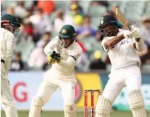  ??  ?? India’s ace test batsman Cheteshwar Pujara misses a ball.