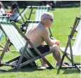  ??  ?? Not so hot: the topless man is sadly now a ubiquitous feature of British summers