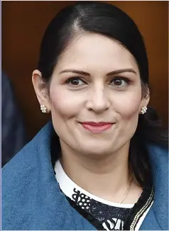  ??  ?? ALL CHANGE: Priti Patel ruffles feathers among liberal elite