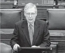  ?? Associated Press ?? Senate Majority Leader Mitch McConnell, R-Ky., said negotiator­s are making “important progress.”
