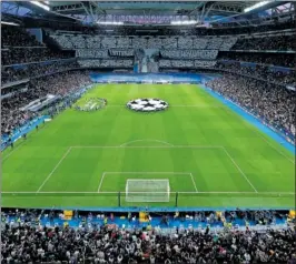  ?? ?? Panorámica del Bernabéu antes de un partido de Champions.