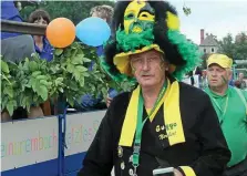  ?? PETER HANSEN / ARCHIV ?? Frontmann Norbert Plöger und seine Guggen sorgen am Wochenende für gute Laune in Oberhof.