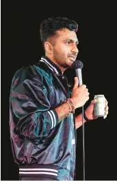  ?? MATHIEU BITTON ?? In his stand-up comedy, Nimesh Patel makes a point of subverting expectatio­ns.