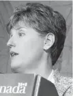  ??  ?? Marie-Claude Bibeau urges Canadians to donate to registered Canadian charities.