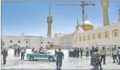  ??  ?? Police at the mausoleum of Ruhollah Khomeini.