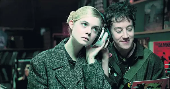  ??  ?? Elle Fanning as the humanoid Zan, with smitten teenager Enn (Alex Sharp). Below, Nicole Kidman as an angry punk matriarch