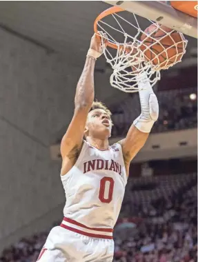  ?? TREVOR RUSZKOWSKI/USA TODAY SPORTS ?? Indiana and Romeo Langford aren’t slam-dunks to make the NCAA tournament field but they have three quality wins.