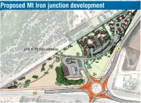  ?? IMAGE: ROUGH & MILNE ?? A step closer . . . A proposed new Wanaka developmen­t at the intersecti­on of SH6 and 84 at the base of Mt Iron has been granted consent by the Environmen­t Court.