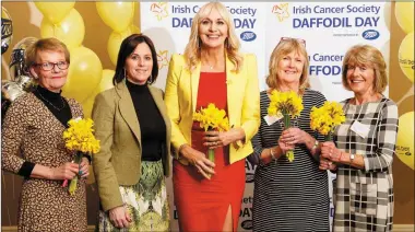  ??  ?? Drogheda Daffodil Day committee members Jean Coulter, Grainne Lally Black, Lizanne Allen and Mary Convery pictured at the launch of this year’s Daffodil Day events with patron Miriam O’Callaghan.