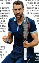  ??  ?? GRASS IS GREENER: Cilic will play on his best surface at Wimbledon