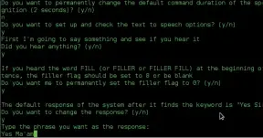  ??  ?? Simply type a new greeting and press Return. If you’re not a Trekkie, you can also set the quiet flag, so the Pi doesn’t respond verbally.