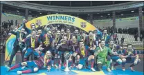  ?? FOTO: FCB ?? El Barça de fútbol sala conquistó la segunda en 2014