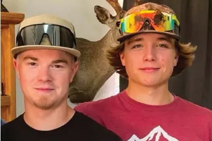  ?? ?? Brothers Taylen, left, and Wyatt Brooks were attacked by a mountain lion. Taylen succumbed to his injuries. Photograph: El Dorado County Sheriff's Office