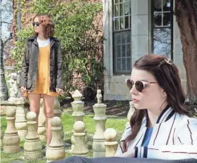  ??  ?? In Cory Finley’s “Thoroughbr­eds,” originally planned as a play, Olivia Cooke stars as Amanda and Anya Taylor-Joy is Lily.