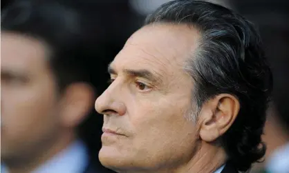  ??  ?? Cesare Prandelli has left his position at Fiorentina after admitting a ‘dark cloud’ has developed inside him. Photograph: Nigel French/PA