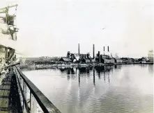  ?? CONTRIBUTE­D • 77-620-754, BEATON INSTITUTE, CBU ?? View of the steel plant in Sydney from the steel pier. Dominion Iron and Steel Company Steel Plant, ca 1905.