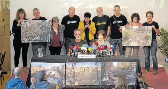  ??  ?? Representa­ción de Altsasu Gurasoak, ayer en Katakrak de Pamplona.