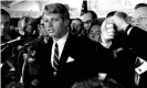  ?? Photograph: Dick Strobel/AP ?? Senator Robert F Kennedy in Los Angeles in 1968.