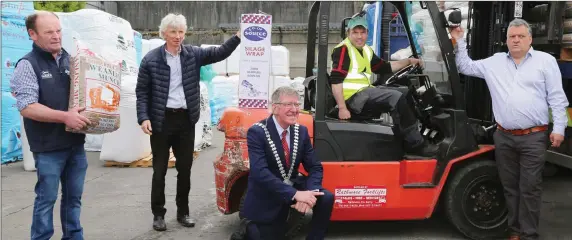  ??  ?? County Mayor Councillor Ian Doyle and Councillor Bernard Moynihan who visited Boherbue Co-Op on Monday are pictured with Derry Quinlan, Declan O’Keeffe CEO and Cedric Linehan. Photo by Sheila Fitzgerald