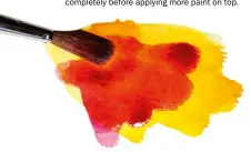  ?? ?? 2. Stop colours bleeding into surroundin­g areas by using only the amount of water on your brush needed for it to glide easily over the surface.