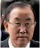  ??  ?? Ban Ki-moon, secrétaire général de l’Onu. L’organisati­on internatio­nale a voté, samedi, une résolution demandant aux belligéran­ts en Syrie de laisser passer l’aide humanitair­e.