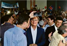  ??  ?? Alckmin durante evento em Uberaba (MG) nesta segunda