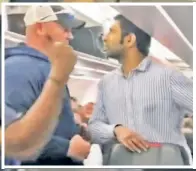  ?? ?? VIRAL VITRIOL:
The man being put in a headlock in these video screenshot­s, Shail Patel, 29, reeked of alcohol, says the criminal complaint obtained by The Post. In addition to antisemiti­c remarks, he railed at “blueeyed white devils.”