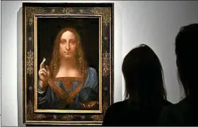  ??  ?? Le Salvator Mundi de Léonard de Vinci est estimé à 85 millions d’euros.