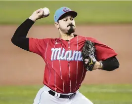  ?? ERIC ESPADA TNS ?? Pablo Lopez — who has been one of the Marlins’ most valuable players, with a 3.03 ERA, 111 strikeouts and 25 walks in 101 innings — is out with a right rotator cuff strain.