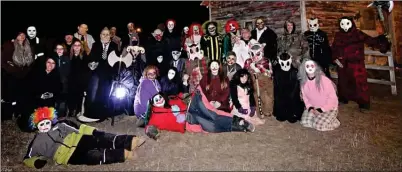  ?? Photos by Kat ?? Top: Enthusiast­ic volunteers help to make the Haunted Town of Lil-Sur-Mer a fundraisin­g success. Bottom: The Ghoul Bus transports visitors to attraction­s at the Haunted Town of Lil-Sur-Mer.